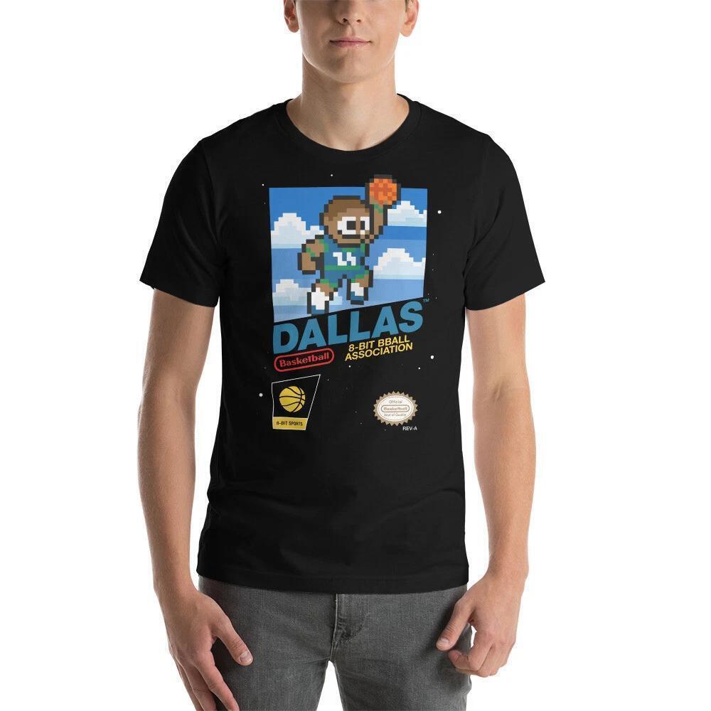 Dallas Mavericks Mavs Basketball Jersey Nes Nintendo 8-Bit T-Shirt